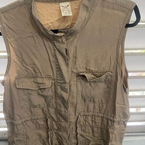 Faded Glory Khaki Sleeveless Utility Vest